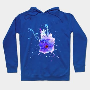 Violet Watercolor Flower Hoodie